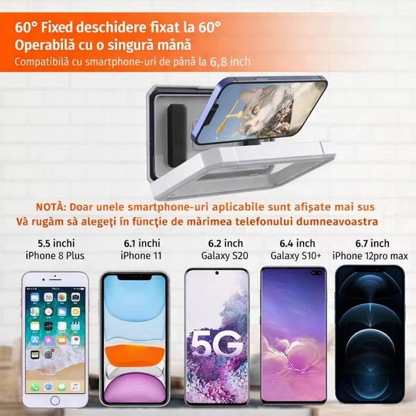 Suport Telefon Rotativ pentru Duș